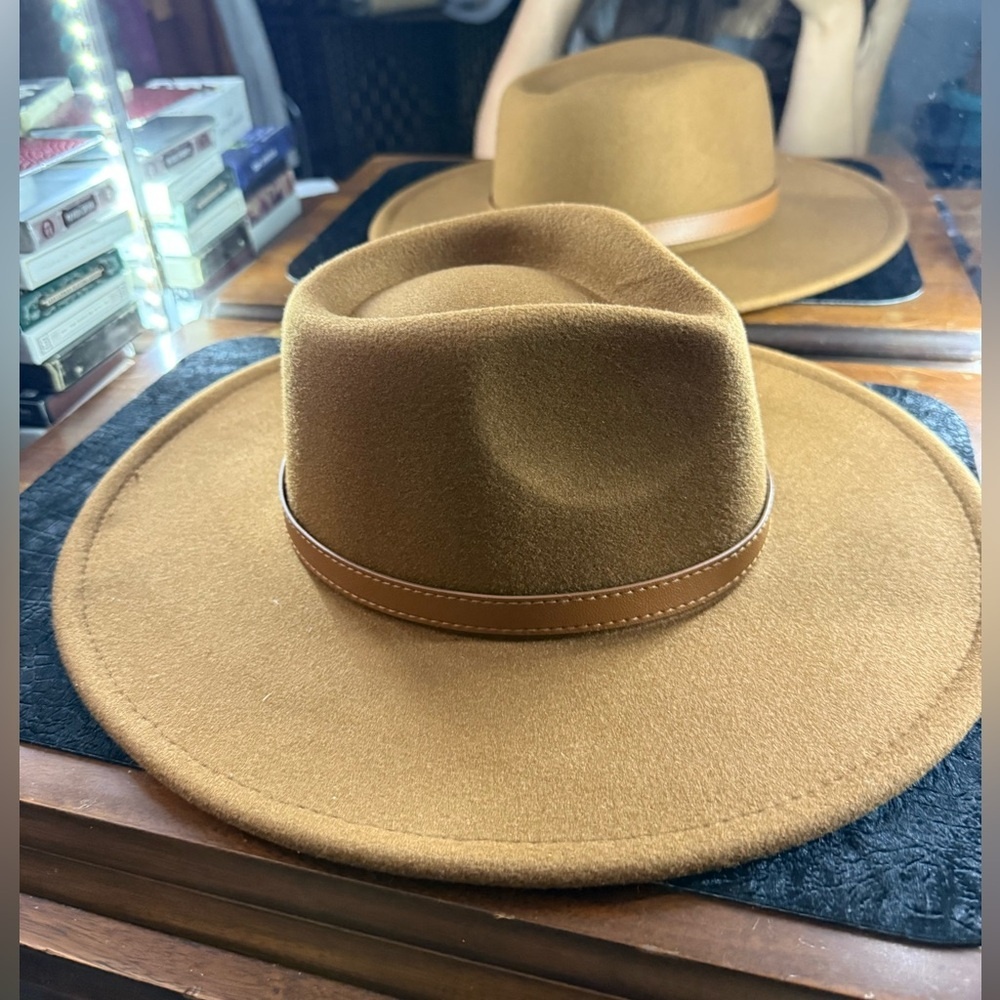 Stylish Brown Wide Brim Bolero Hat - Picture 2 of 5